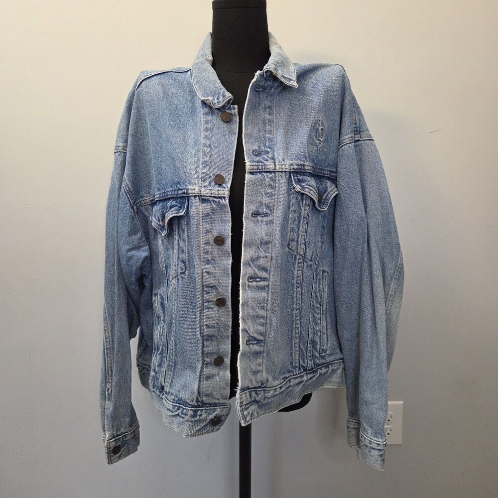 Vintage Denim Jean Jacket Size XL Chore Outdoor Farm Country Workworn